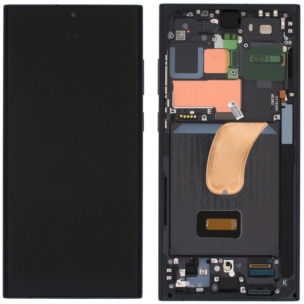 Samsung Galaxy S23 Ultra SM-S918 Lcd Ekran Dokunmatik Çıtalı Siyah