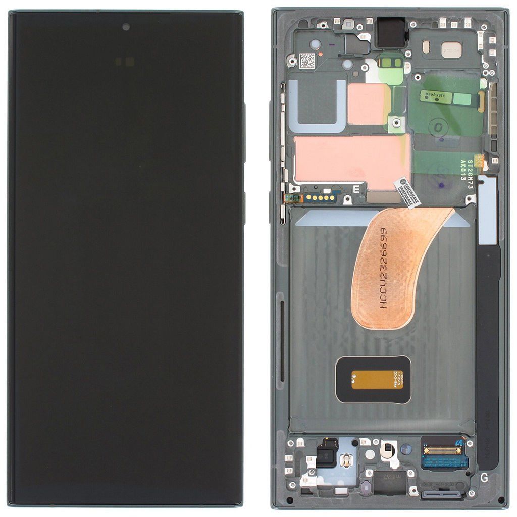 Samsung Galaxy S23 Ultra SM-S918 Lcd Ekran Dokunmatik Çıtalı Yeşil