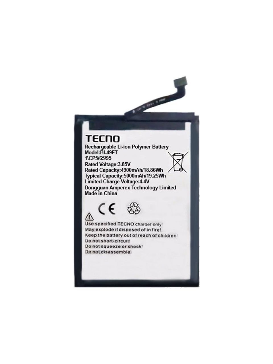 Tecno Spark 10 Batarya Pil