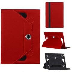 Hometech Alfa 7 Premium Universal Standlı Tablet Kılıfı Kırmızı