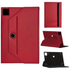 Acer Iconia Tab M10 Universal Standlı Tablet Kılıfı Kırmızı