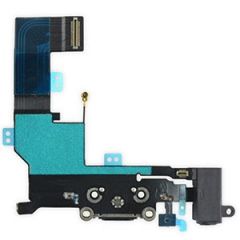 İphone 5SE Şarj Soketi Kulaklık Mikrofon Film Bordu Siyah