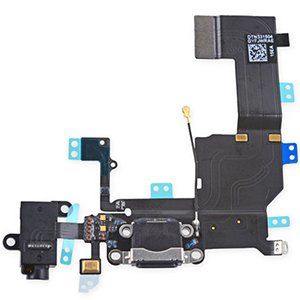 İphone 5C Şarj Soketi Kulaklık Mikrofon Film Bordu Siyah