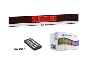 Led Matrix Panel  16x192 Ebatlı Uzaktan Kumandalı