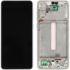 Samsung Galaxy A33 5G SM-A336 Lcd Ekran Dokunmatik Çıtalı Beyaz