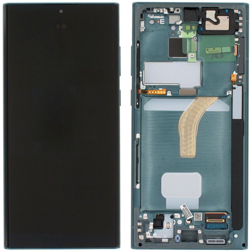 Samsung Galaxy S22 Ultra SM-S908 Lcd Ekran Dokunmatik Çıtalı Yeşil