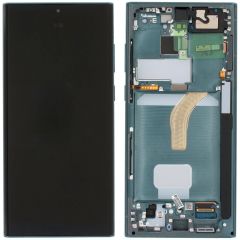Samsung Galaxy S22 Ultra SM-S908 Lcd Ekran Dokunmatik Çıtalı Yeşil