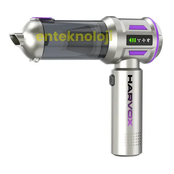 Harvox Araç İçi Süpürgesi HXVC-003 (Gri - Mor)