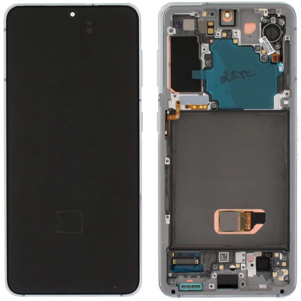 Samsung Galaxy S21 5G SM-G991 Lcd Ekran Dokunmatik Çıtalı Beyaz