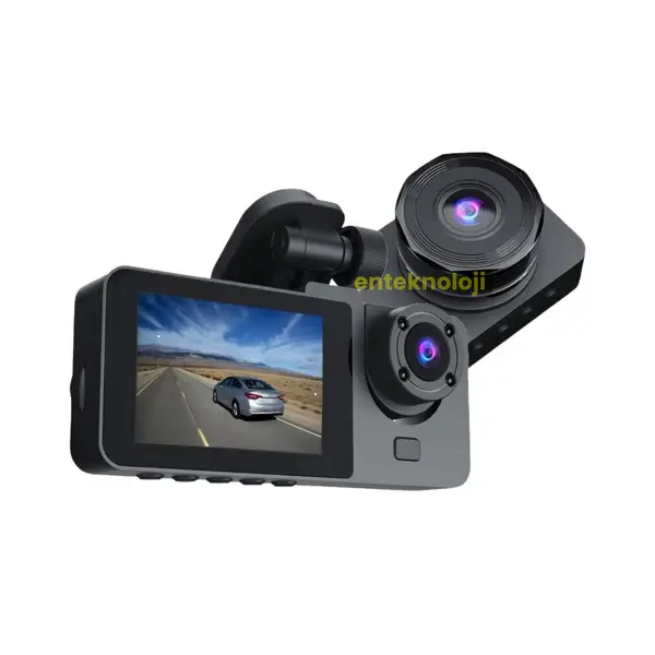 Araç İçi HD Kamera 3 Kameralı Y15 (Arka Görüş Kamerası Hediye)