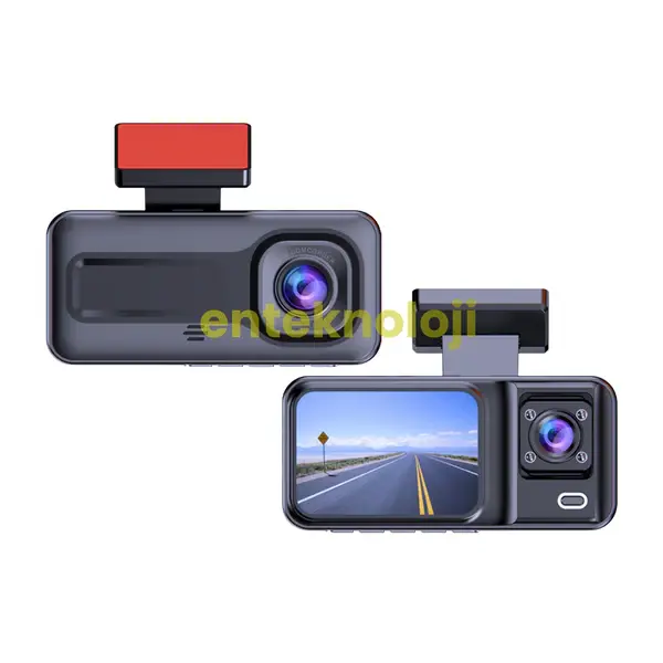 Araç İçi Hd Kamera 3 Kameralı A98 (Arka Görüş Kamerası Hediyeli)