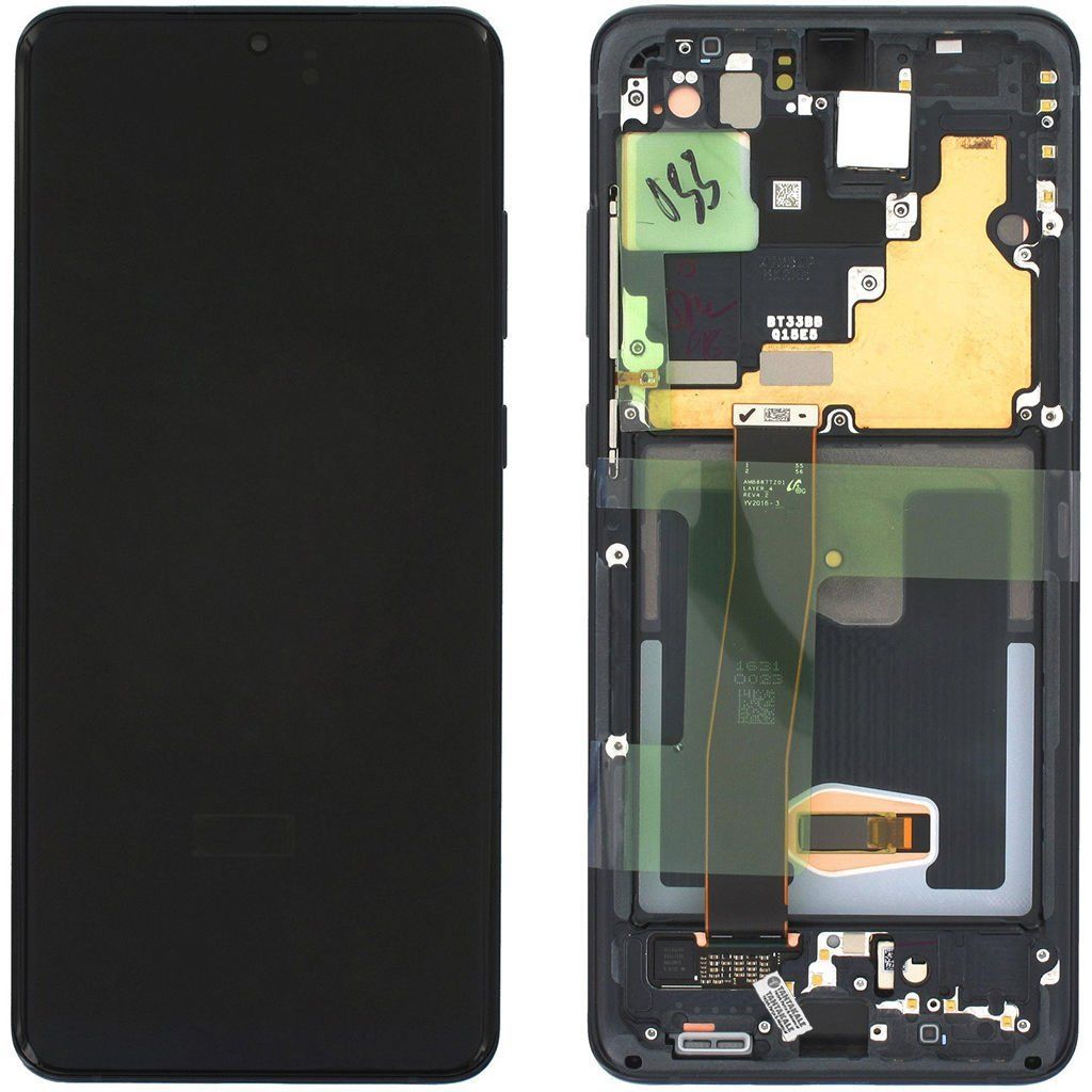 Samsung Galaxy S20 Ultra SM-G988 Lcd Ekran Dokunmatik Çıtalı Siyah