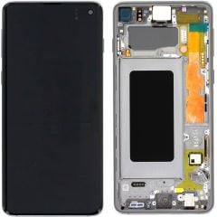 Samsung Galaxy S10 SM-G973 Lcd Ekran Dokunmatik Çıtalı Siyah