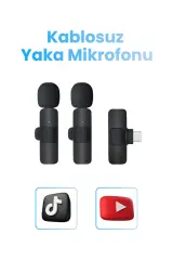 Kablosuz Yaka Mikrofonu Wireless Şarj Kutulu K9