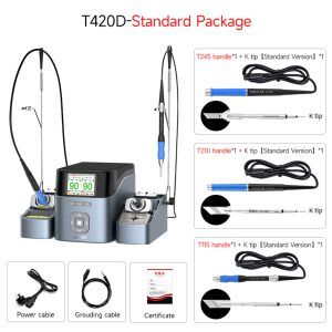 Aixun T420D İstasyonlu Havya ( 1 Adet C210 , 1 Adet C245 , 1 Adet C115 Uç )(Toplam 3 Adet Tutamak 3 Adet Uç ile Gelmektedir.)