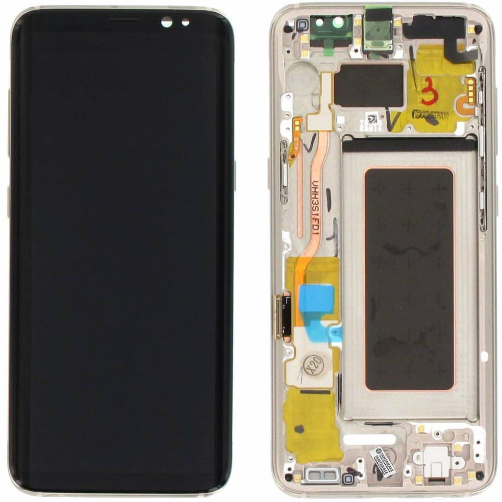 Samsung Galaxy S8 SM-G950 Lcd Ekran Dokunmatik Çıtalı Gold