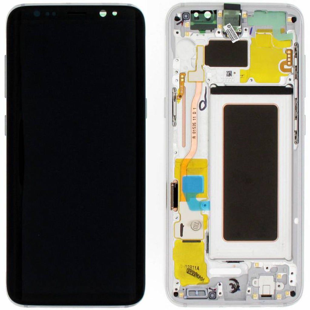 Samsung Galaxy S8 SM-G950 Lcd Ekran Dokunmatik Çıtalı Silver