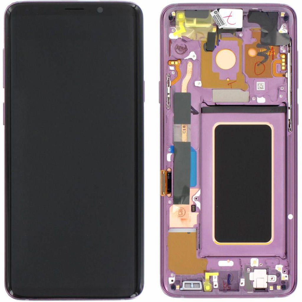 Samsung Galaxy S9 Plus SM-G965 Lcd Ekran Dokunmatik Çıtalı Mor