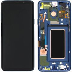 Samsung Galaxy S9 Plus SM-G965 Lcd Ekran Dokunmatik Çıtalı Mavi