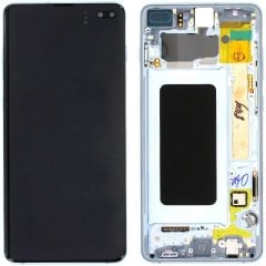 Samsung Galaxy S10 Plus SM-G975F Lcd Ekran Dokunmatik Çıtalı Mavi
