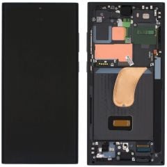 Samsung Galaxy S23 Ultra SM-S918 Lcd Ekran Dokunmatik Çıtalı Siyah