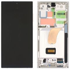 Samsung Galaxy S23 Ultra SM-S918 Lcd Ekran Dokunmatik Çıtalı Krem
