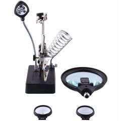 MG16129-C Kuyumcular İçin Büyüteçli Havya Standı